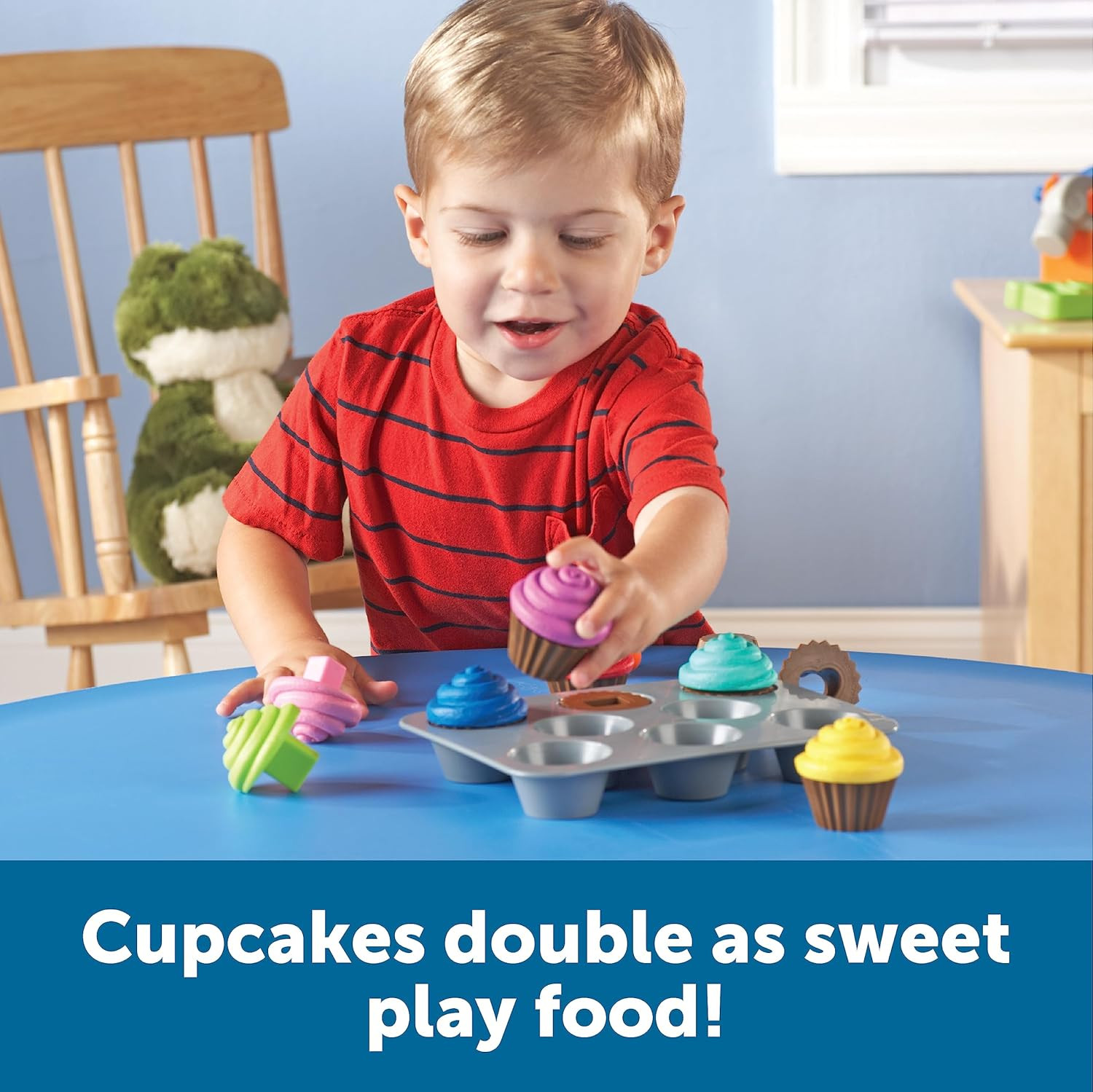 Smart Snacks Shape Sorting Cupcakes,17 Pieces, Ages 18 Months+, Fine Motor, C…