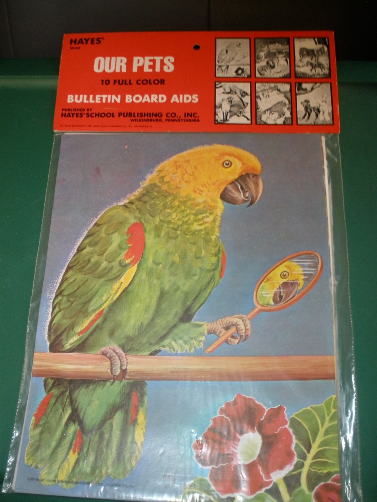 NEW Vintage Hayes Bulletin Board Aids 1988 OUR PETS