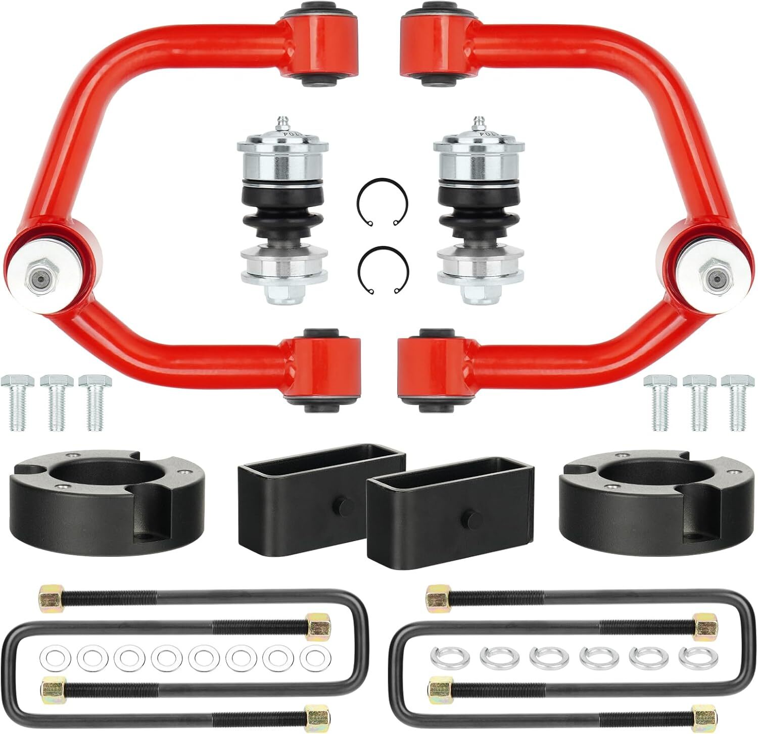 3″ Front & 2″ Rear Leveling Lift + Upper Control Arms Lift 2-4″ for Toyota