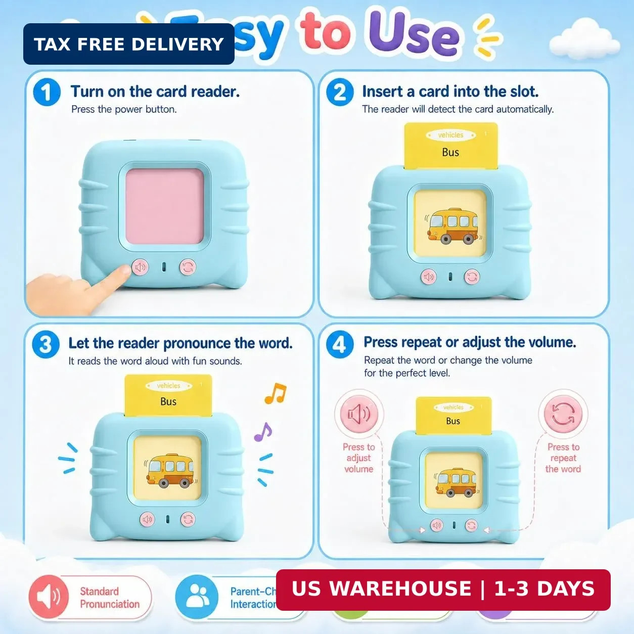 Talking Flash Cards for Toddlers 1 2 3 4 5 Year Olds, 224 Sight Words Montessori