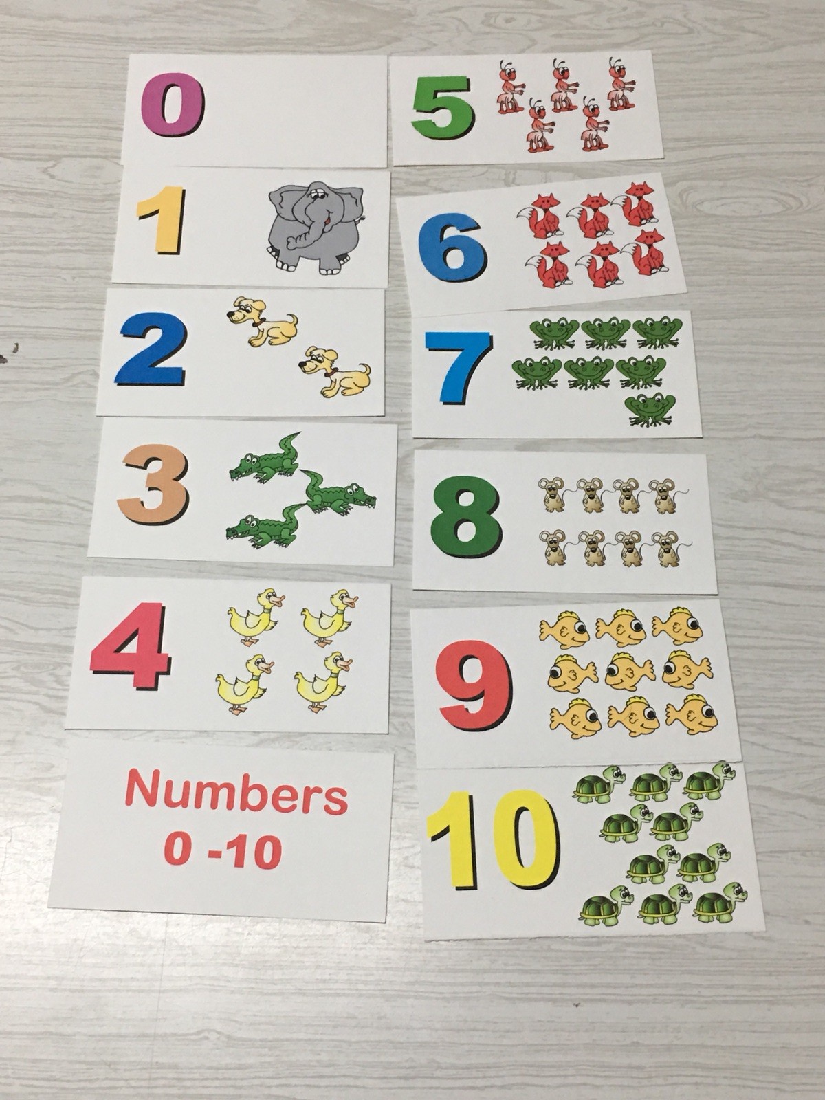 Number Counting Matching Cards 1-10 Preschool Educational supplies
