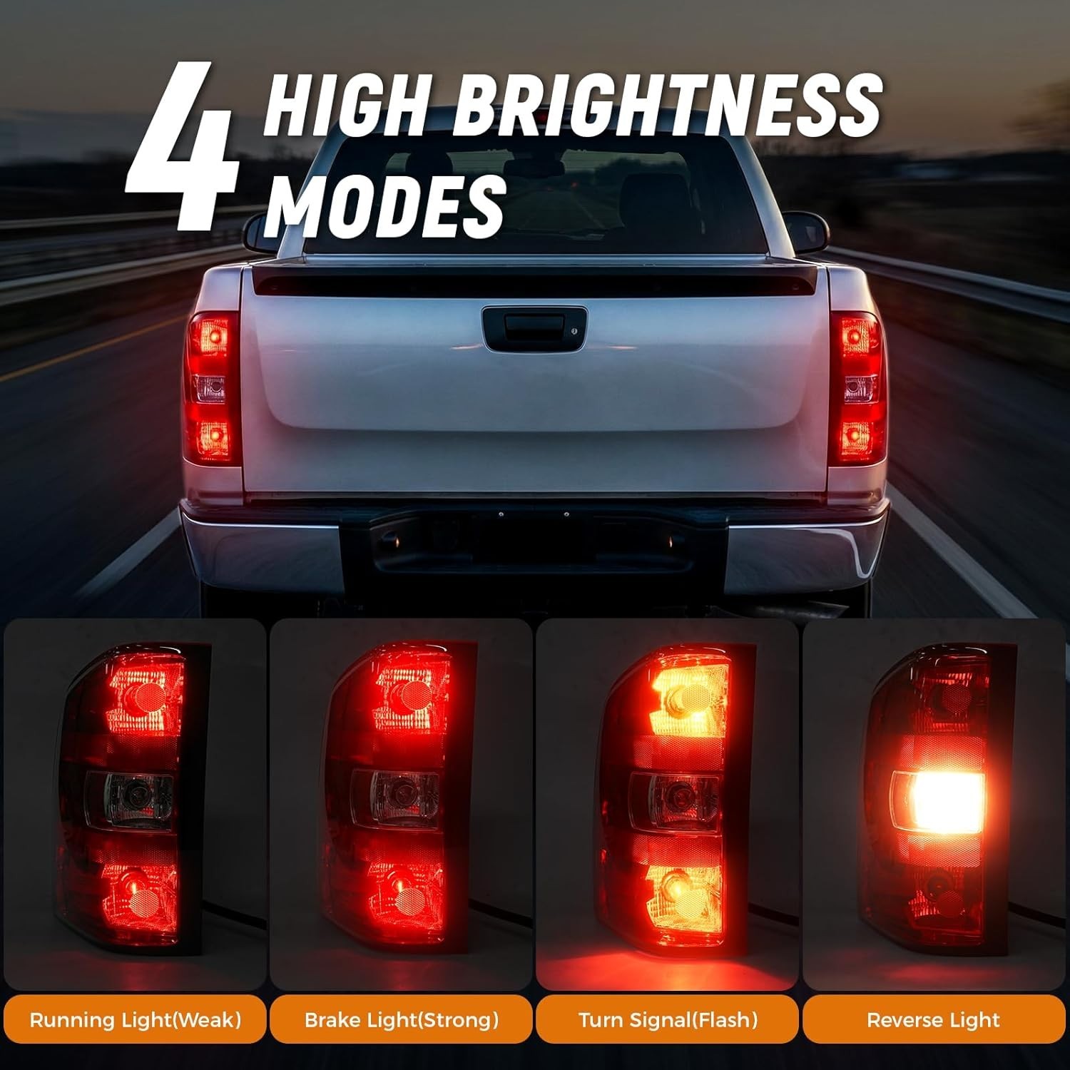Left Tail Lights Assembly for Chevy Silverado 1500 2500HD 3500HD 2007-2013 Rear
