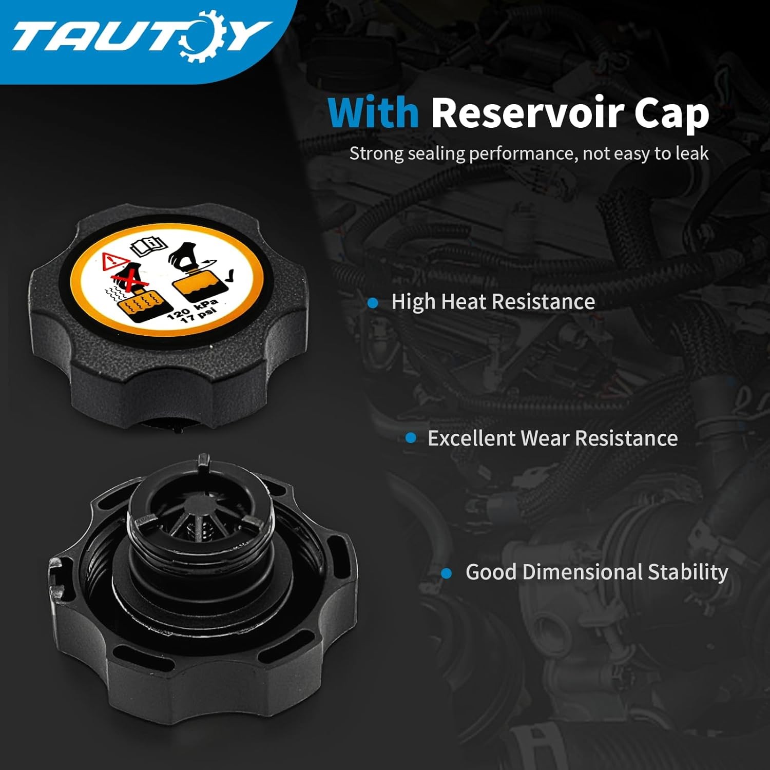 603-215 Coolant Reservoir Tank w/Cap For Ford Escape 2001-2012, For Mazda