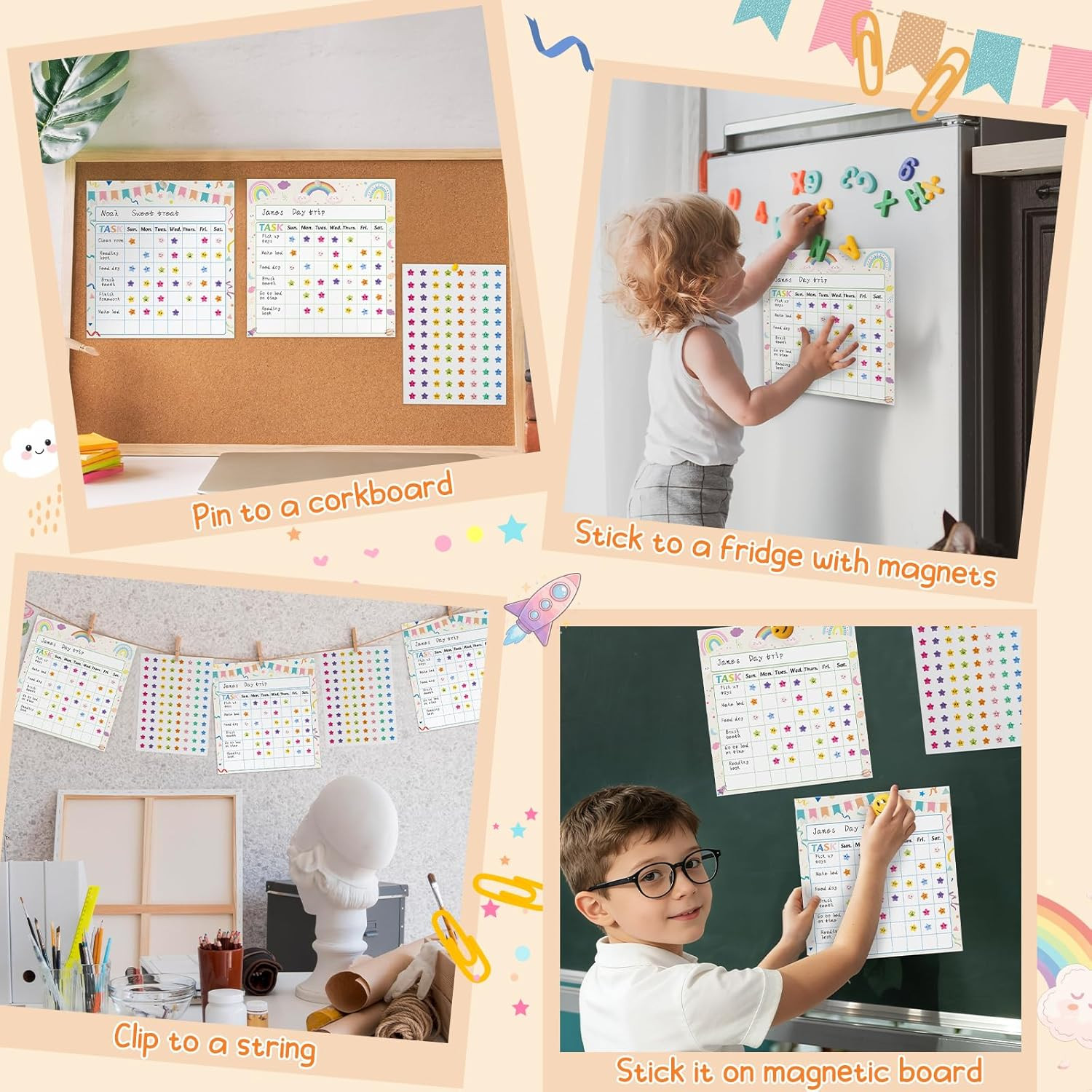 Incentive Reward Chart for Kids 70 Pack Chore Chart for Kids at Home Behavior Ch