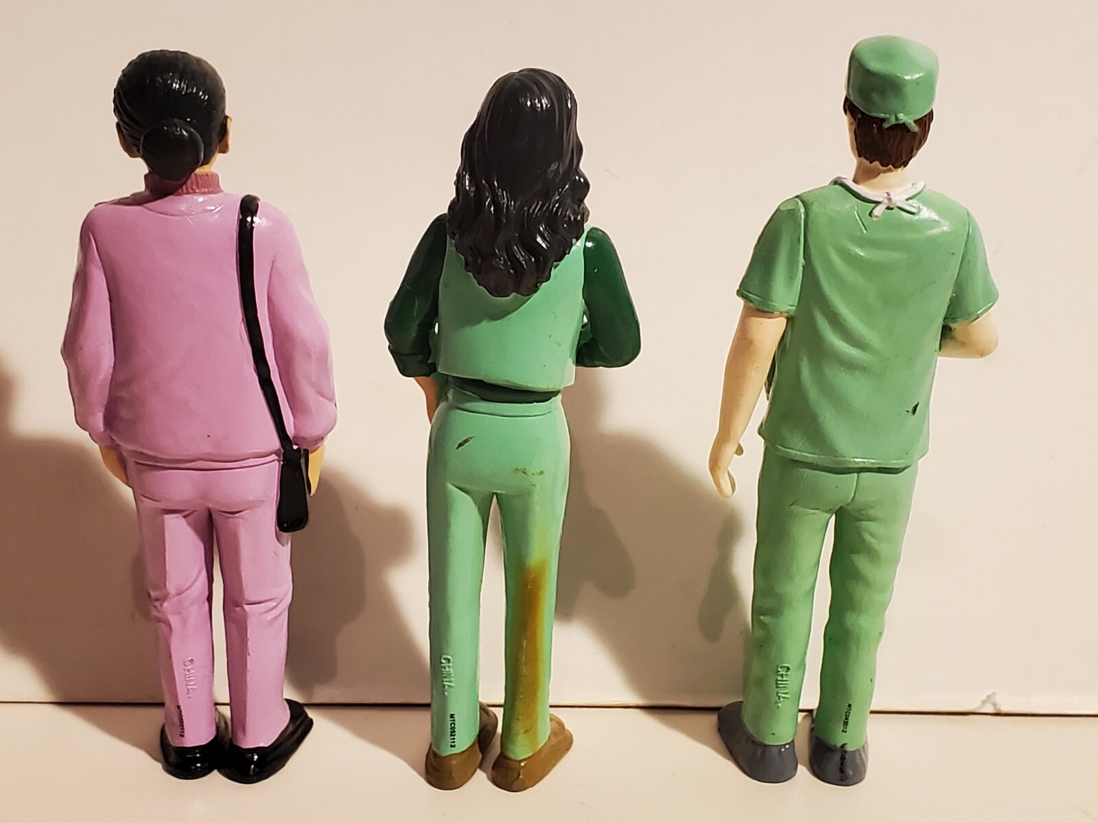 LAKESHORE LEARNING PLASTIC MOLDED TOY FIGURE LOT/3 GRANDMOTHER DOCTOR TEACHER?
