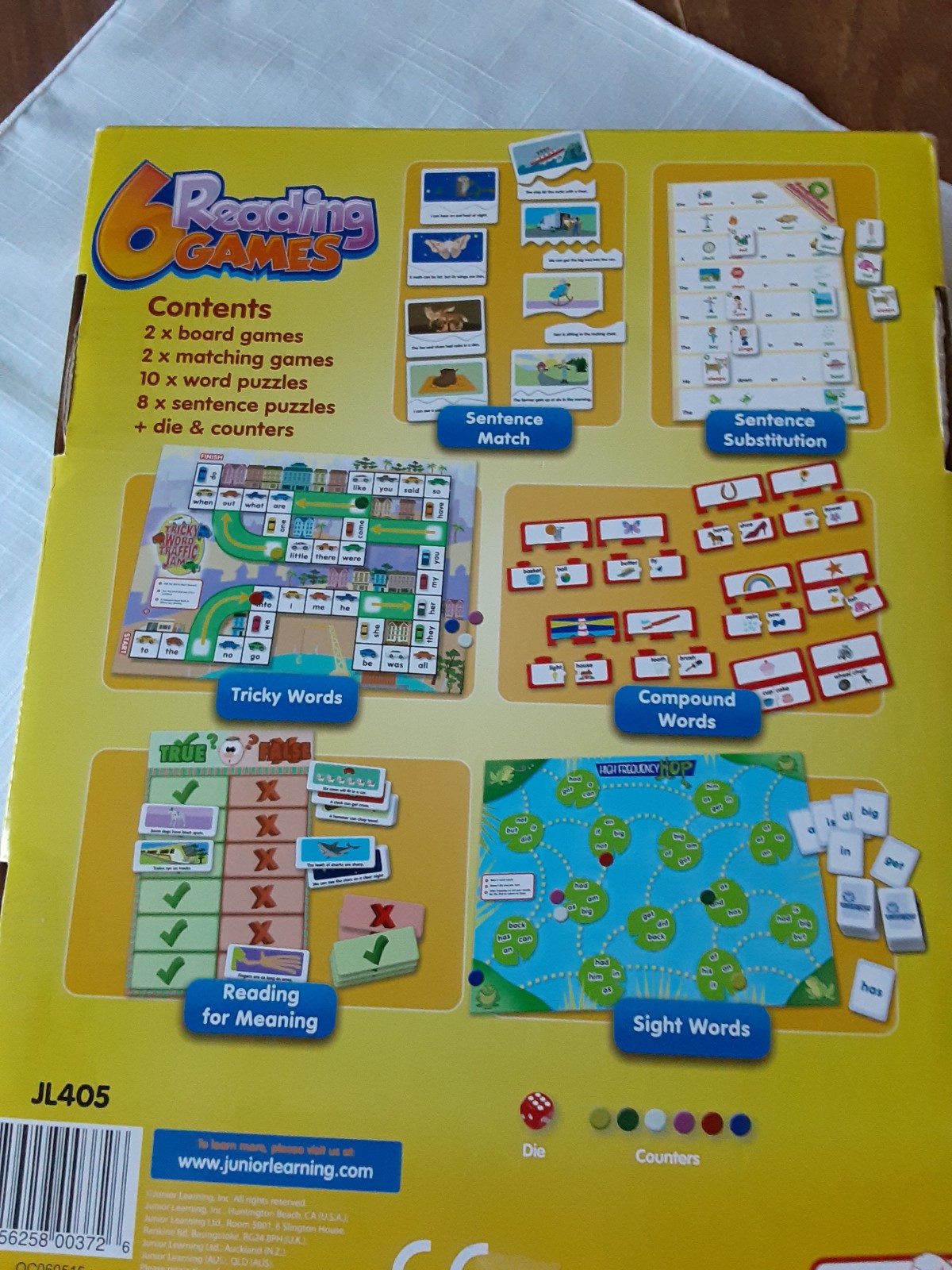 6 Phonemic Awareness WORD GAMES Junior Learning compounds, senences, meaning et
