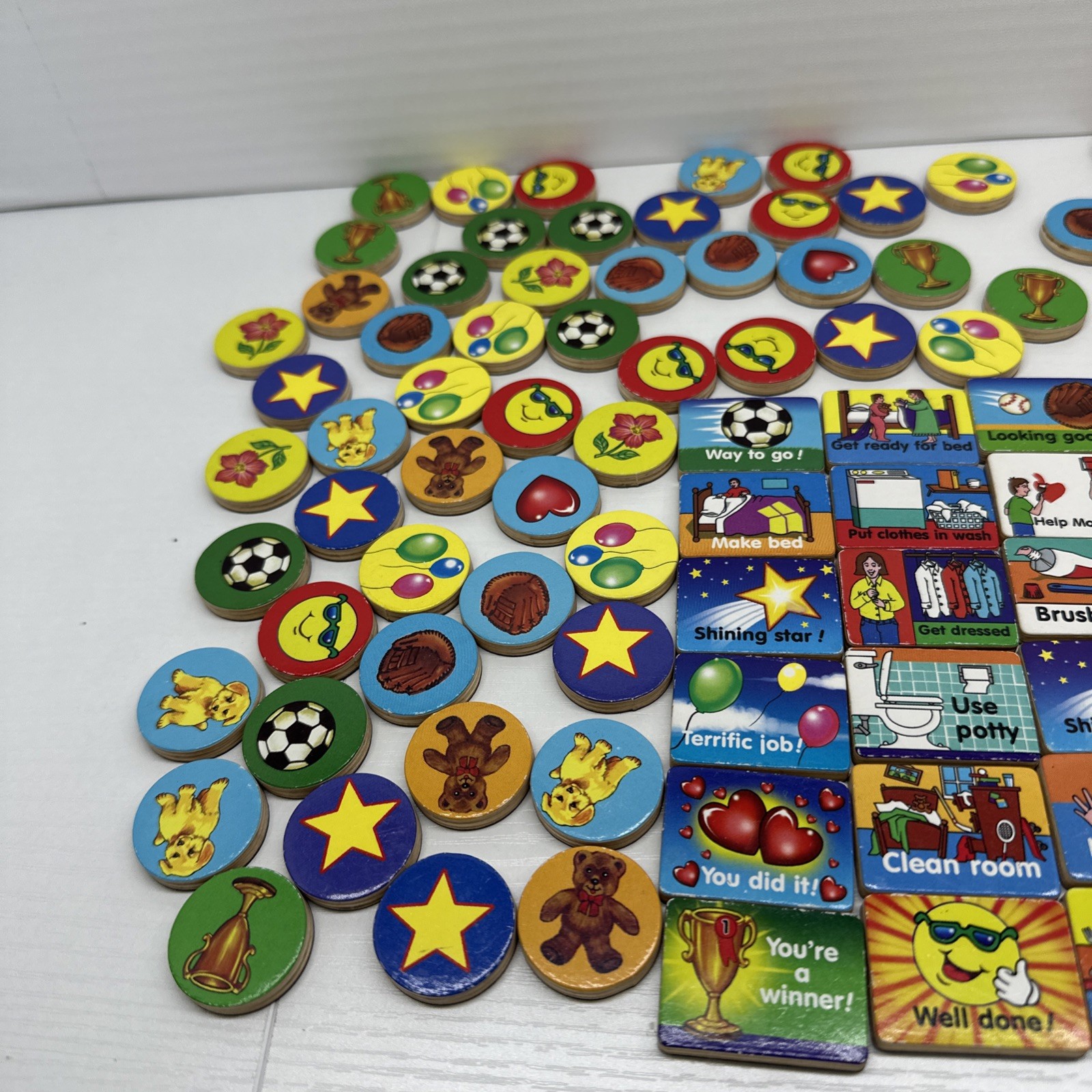 Melissa & Doug Responsibility Reward Chore Chart Magnets Replacement 110 Pieces