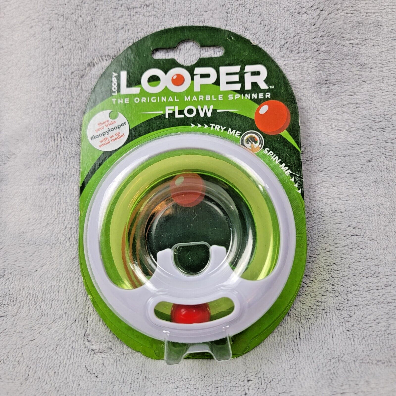 Loopy Looper Flow Marble Spinner the Original Green New Sealed