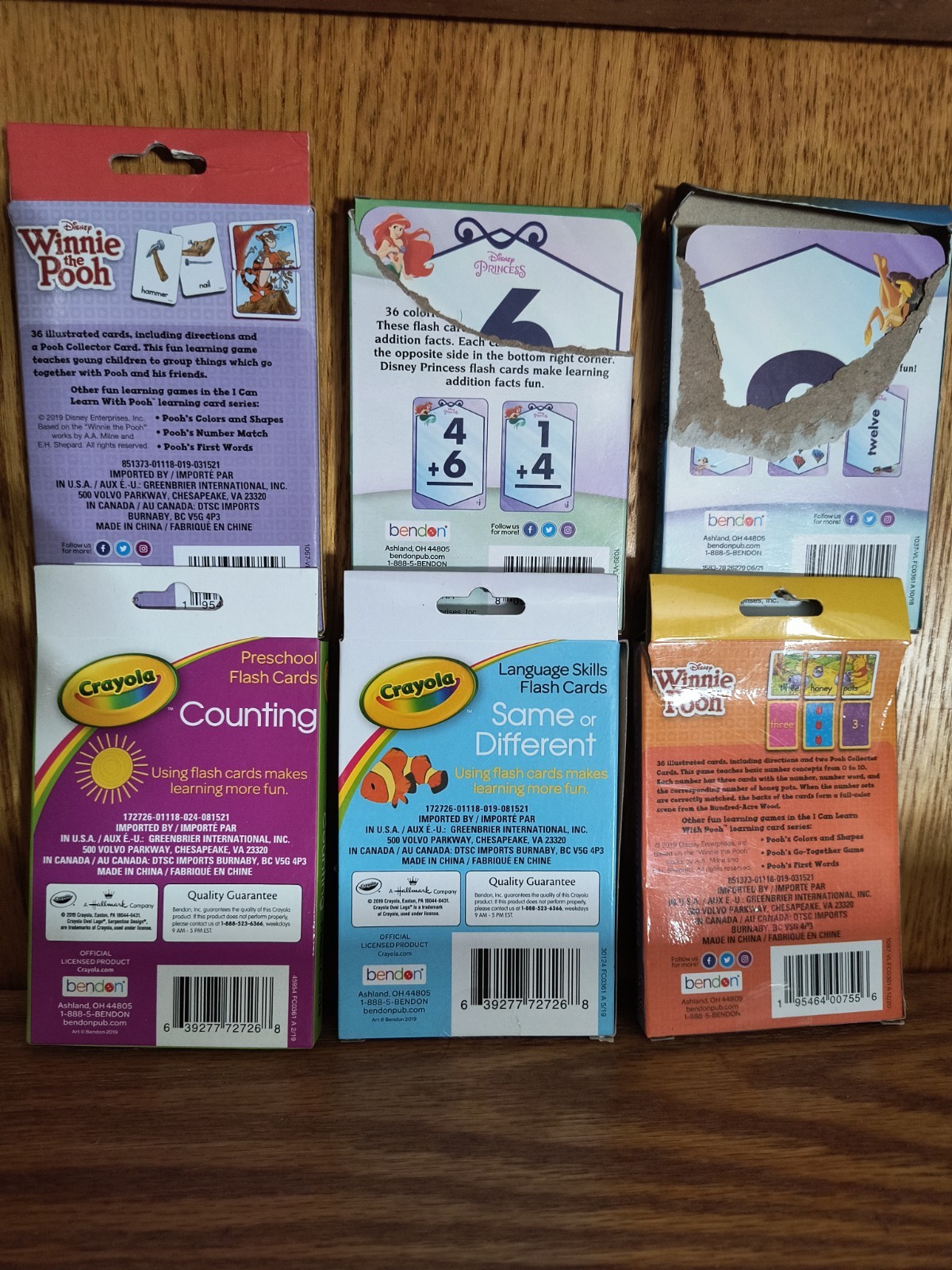 Flash Cards Early Learning Preschool Set ABC Counting Addition Same/Different