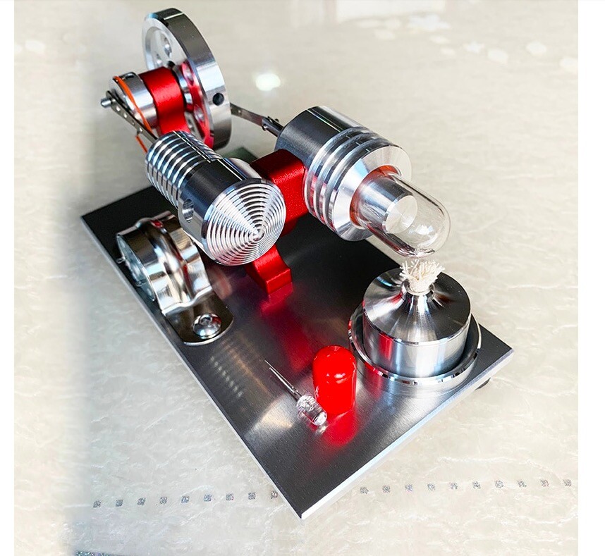Kids Science Toy Small Mini Model Kinetic Hot Air Stirling Engine Motor Kit