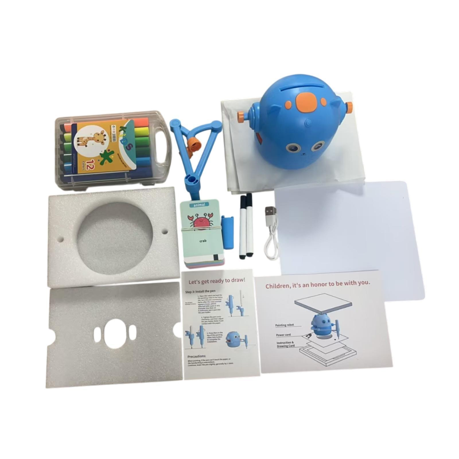 Kids Drawing Robot with 100 Cards Drawing Machine for Boys Girls Children