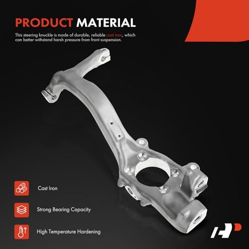 Front Suspension Steering Knuckle Compatible with Audi A4 2005-2008, A4