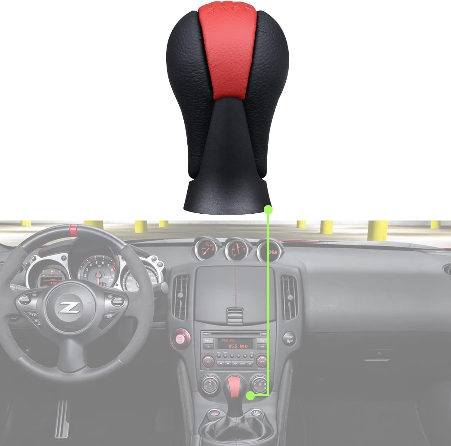 Gear Shift Knob Shifter Handle Compatible with 2009-2021 Nissan 370Z Nismo