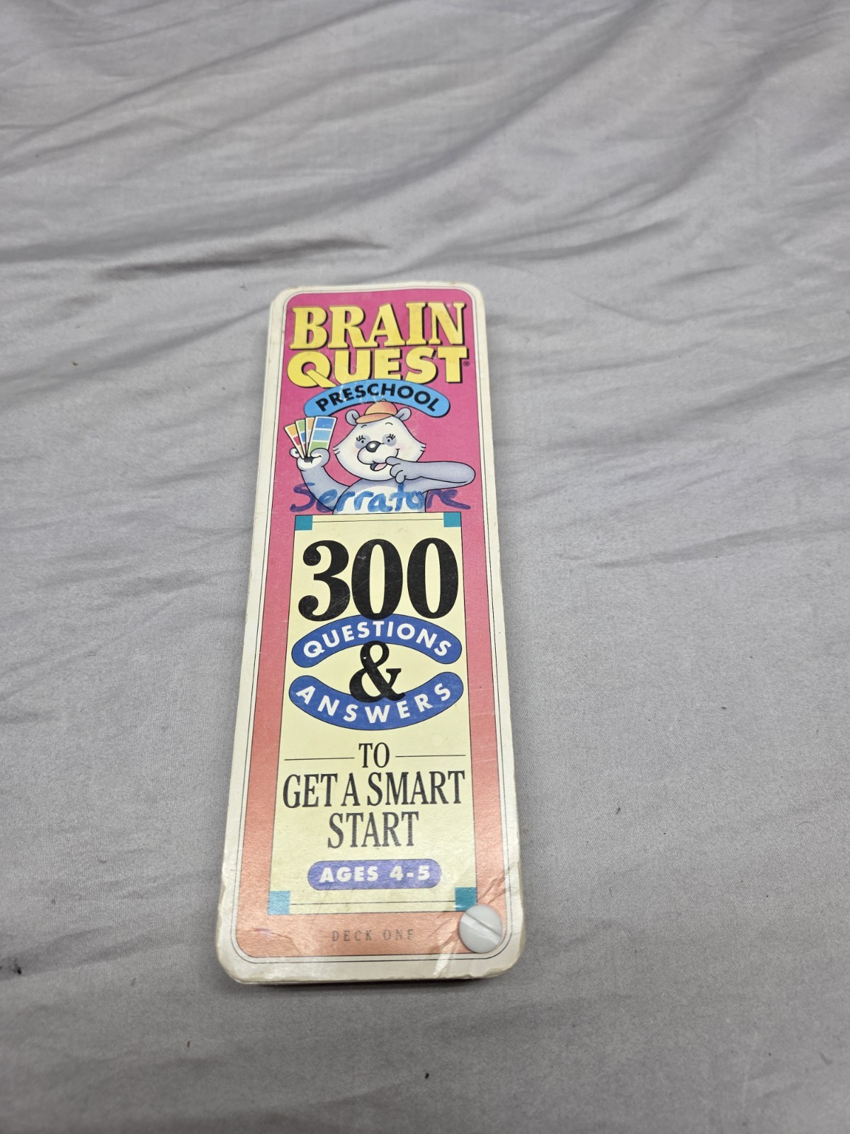 Vintage 93 Brain Quest Preschool deck aimed at ages 4-5, Pre-school