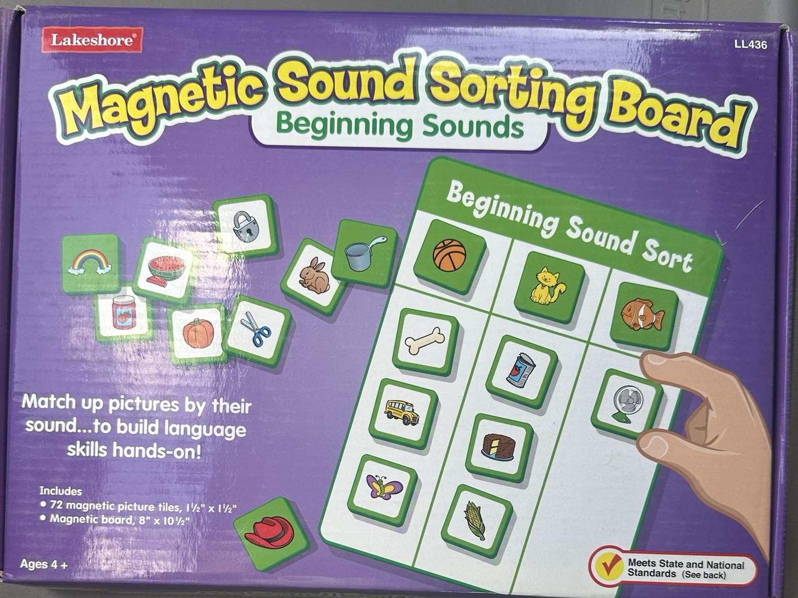 Rhyming Sounds Magnetic Sound Sorting Board by Lakeshore #LL439 ages 4