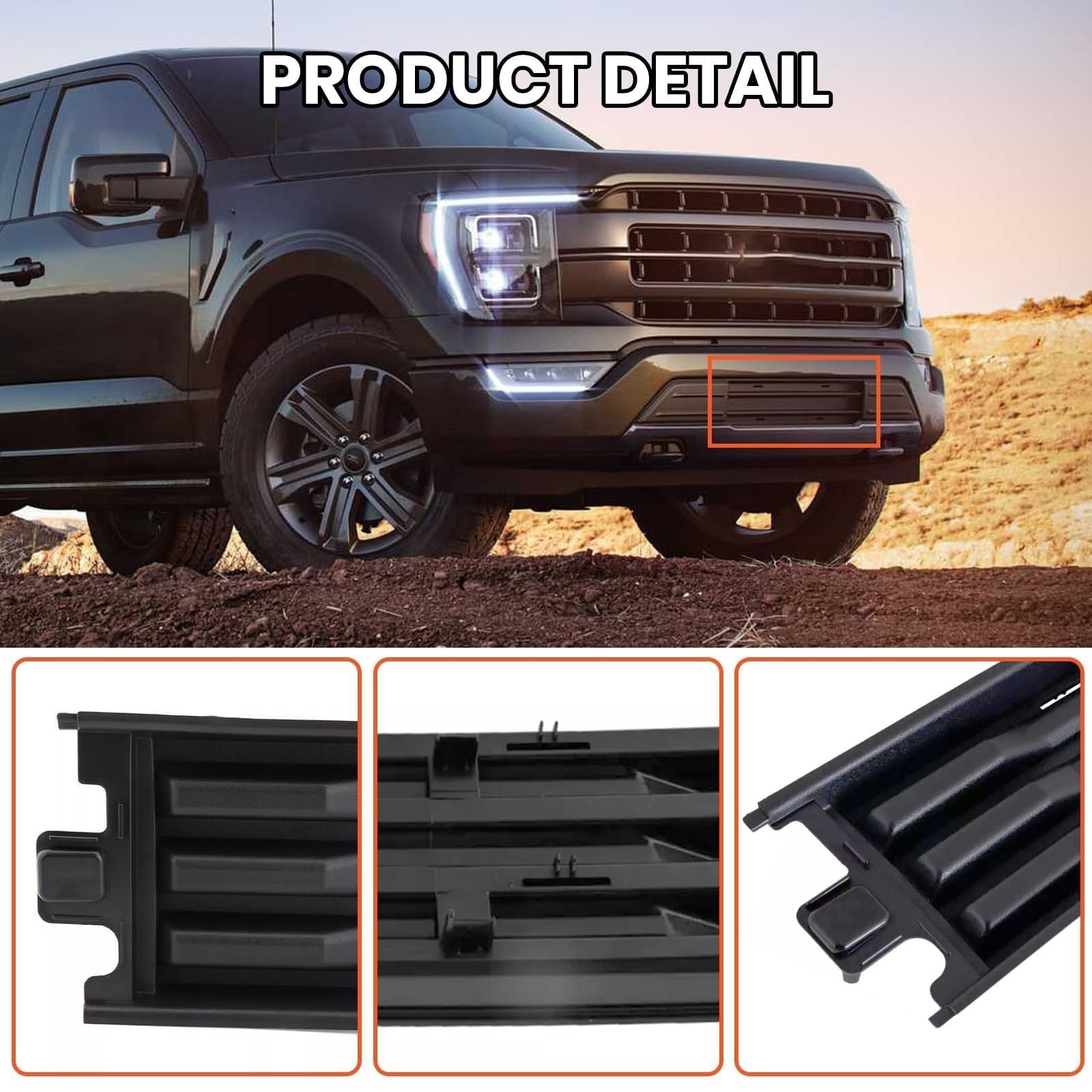 Front Bumper Trim Compatible with Ford F150 2018 2019 2020 xlt Middle Front B…