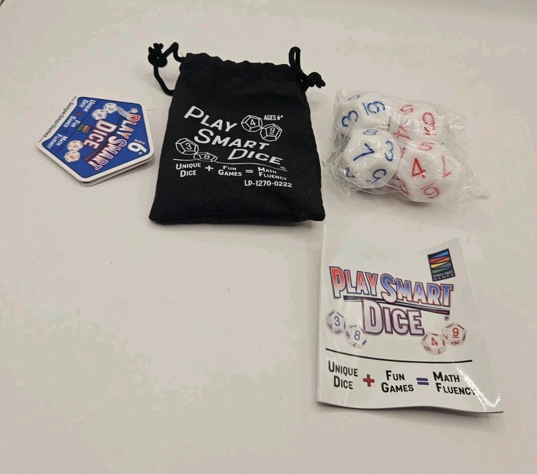 PLAY SMART DICE 5 GAMES IN ONE MATH FLUENCY Educational Homeschool Classroom NEW