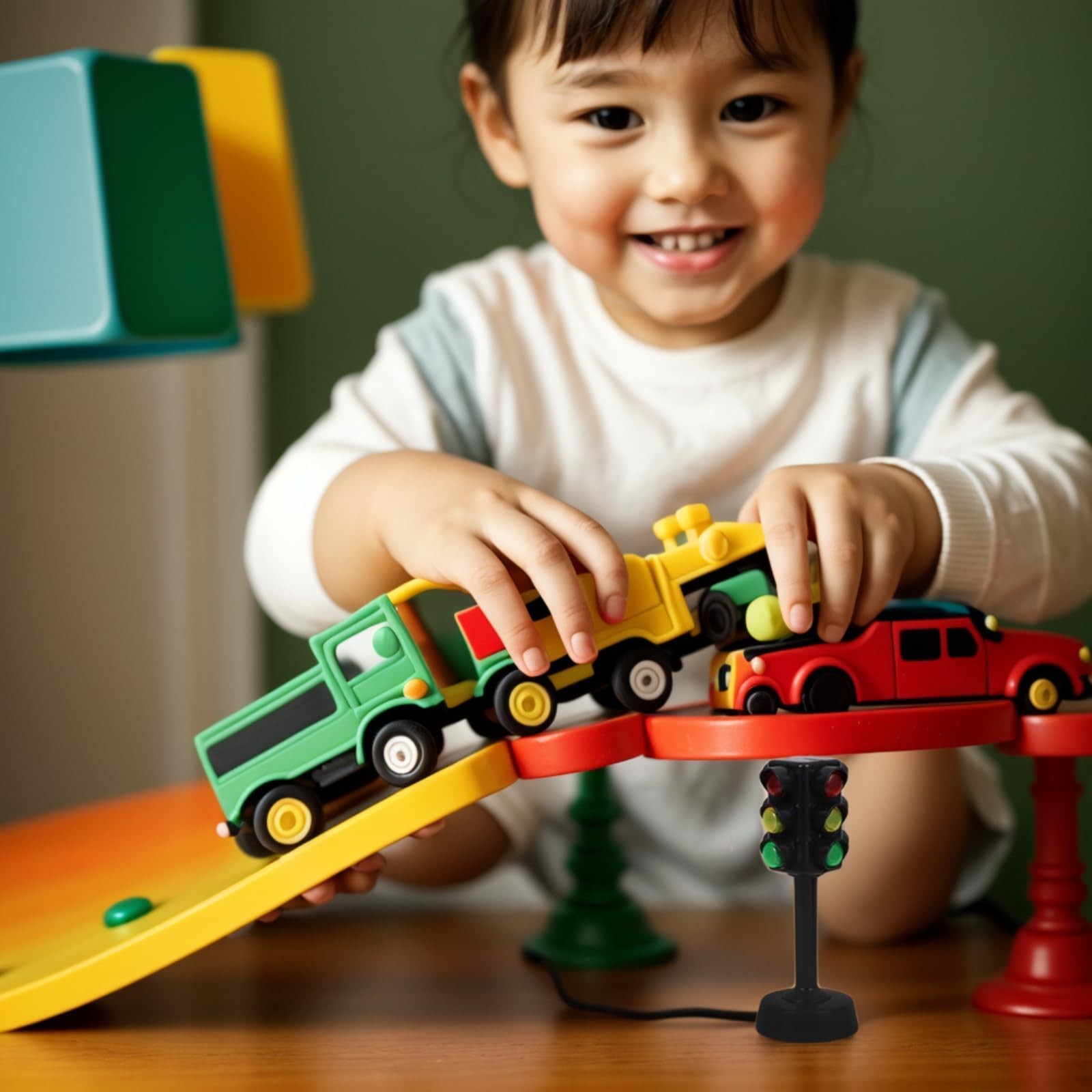 Traffic Light Toy for Kids, 2Pcs Mini Traffic Light Traffic Signal Light Lamp…