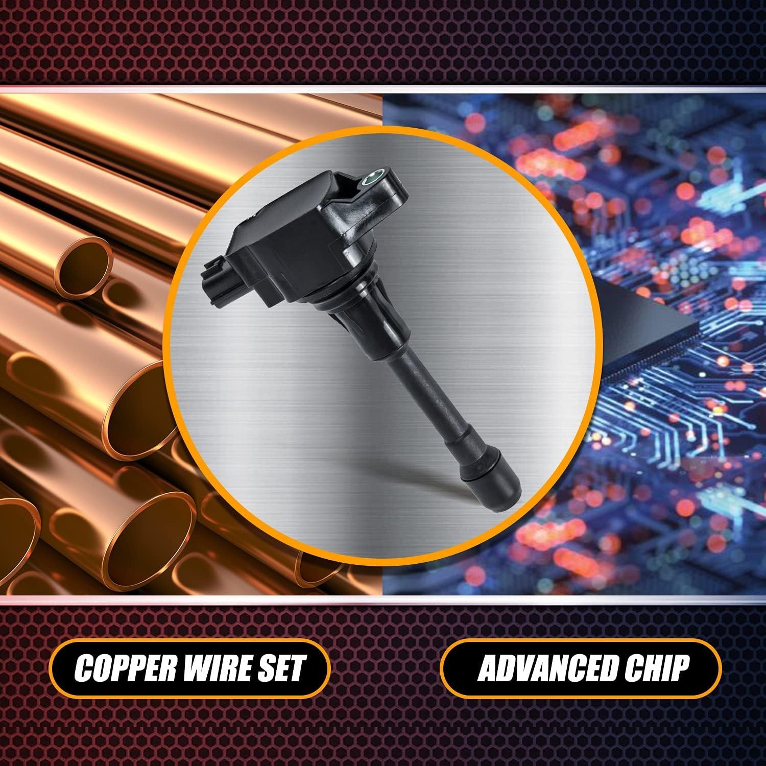 Ignition Coil Pack and Iridium Spark Plug Compatible with Nissan Altima Rogue Se