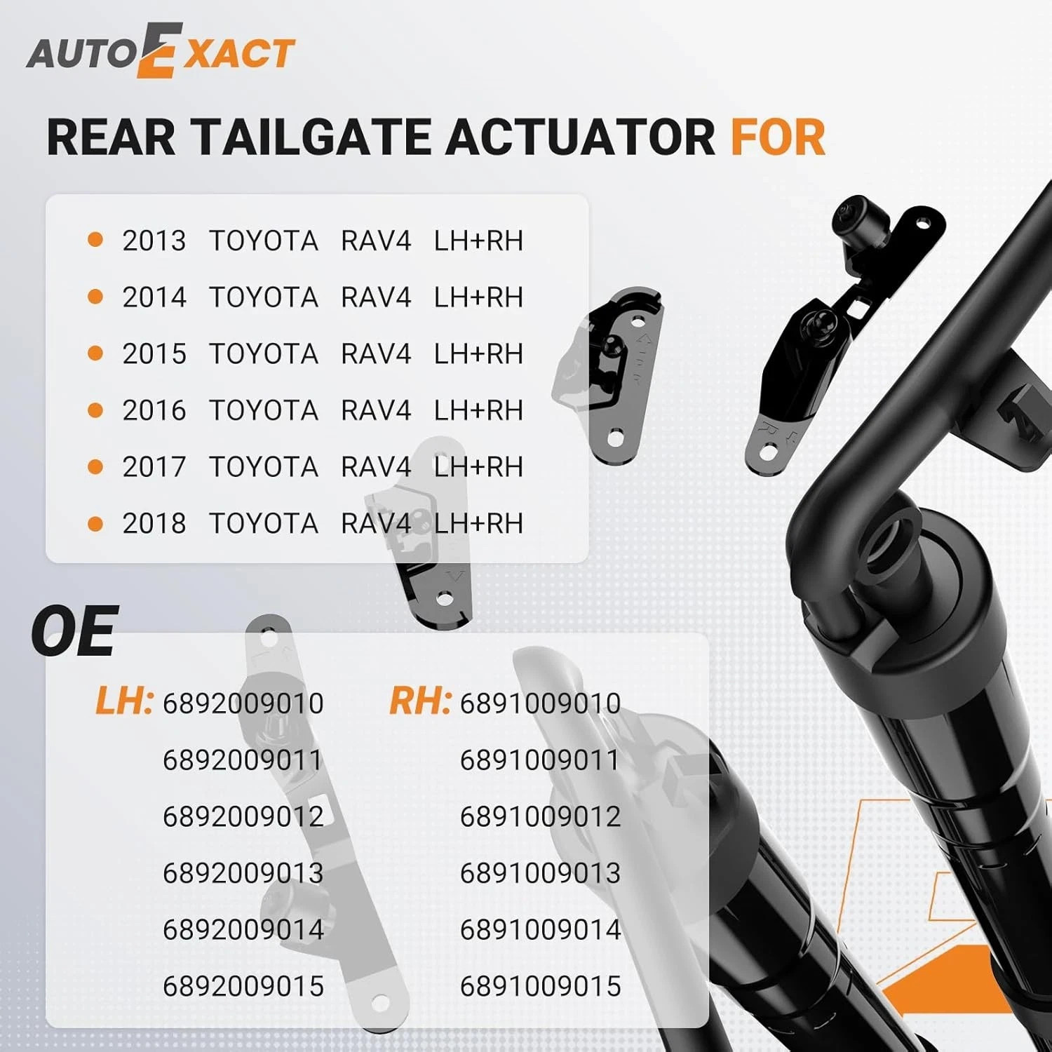 Rear Hatch Lift Struts Fit for 2014-2019 Toyota Highlander, Power Liftgate