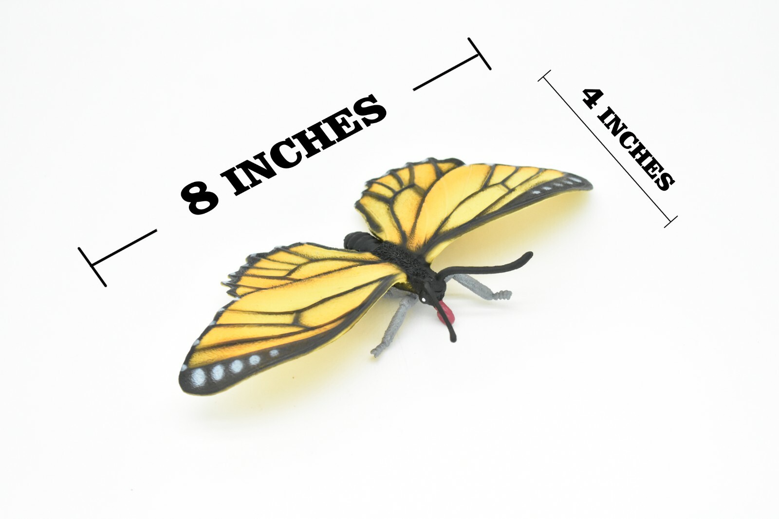 Butterfly, Monarch, Yellow and Orange, Very Nice Plastic Figure, Model 8″