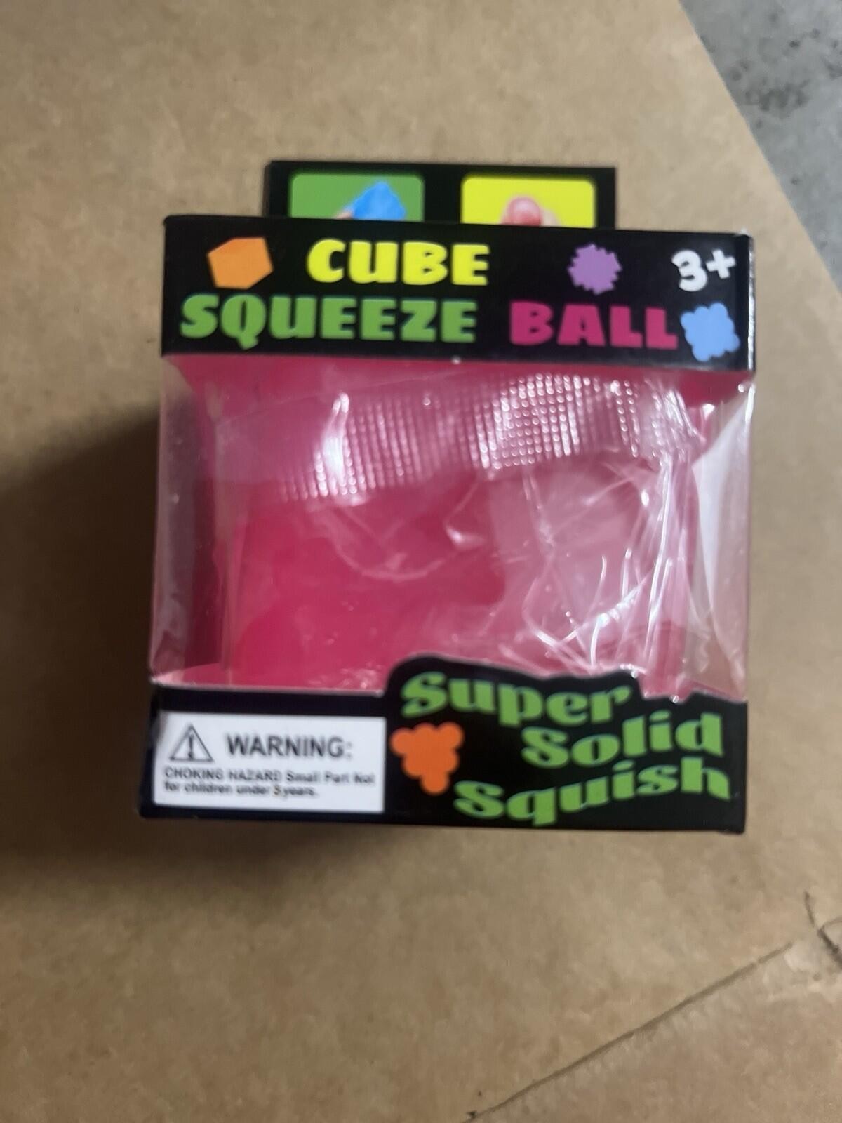 LOT of 20 Cube Squeeze Ball Sensory Toy Blue, Purple, Pink & Orange 3+