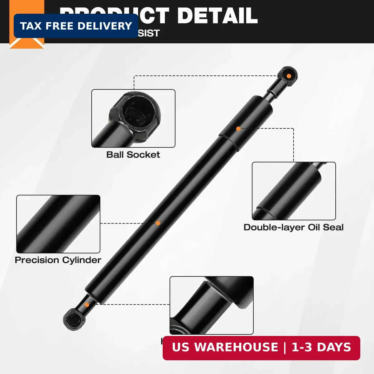 Pickup Tailgate Assist Shock fit for 2002-2008 Dodge Ram 1500/2003-2009 Ram 2500