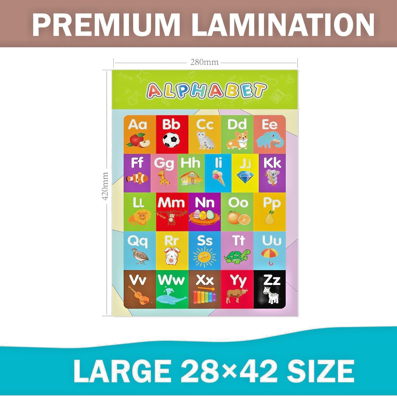 16 Educational Laminated Preschool Posters Set Alphabet Numbers Charts Kids