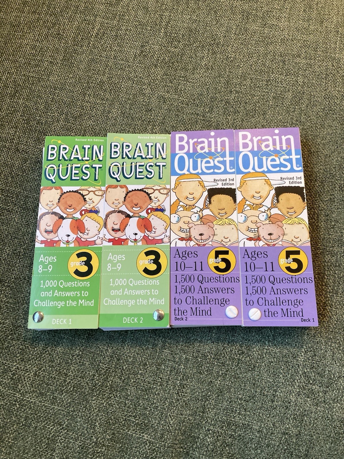 Brain Quest Cards – Grade 3 (Decks 1 & 2) + Grade 5 (Decks 1 & 2) Educational