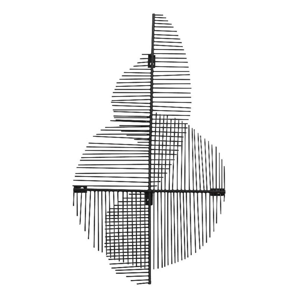 Renwil Brenner 16×27.75″ Modern Metal Wall Hanging Decor in Black