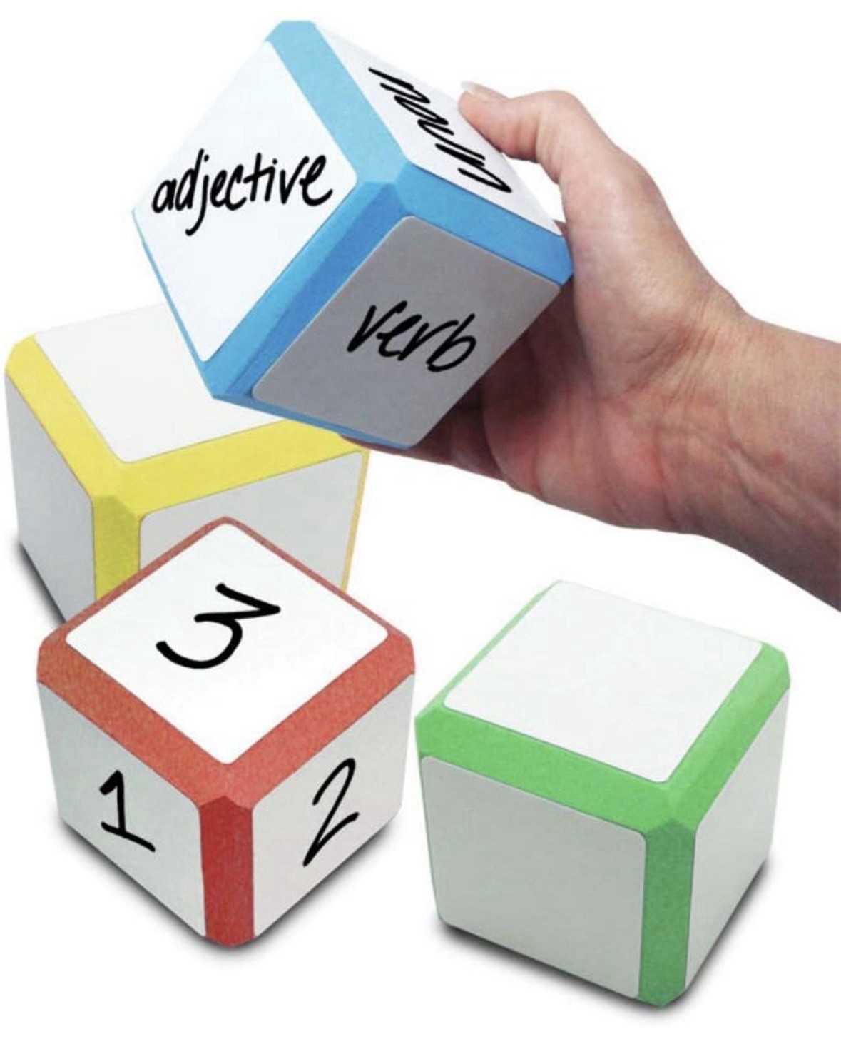 Four Sets Dry-Erase Erasable Cool Cubes Classroom Foam Learning Aids