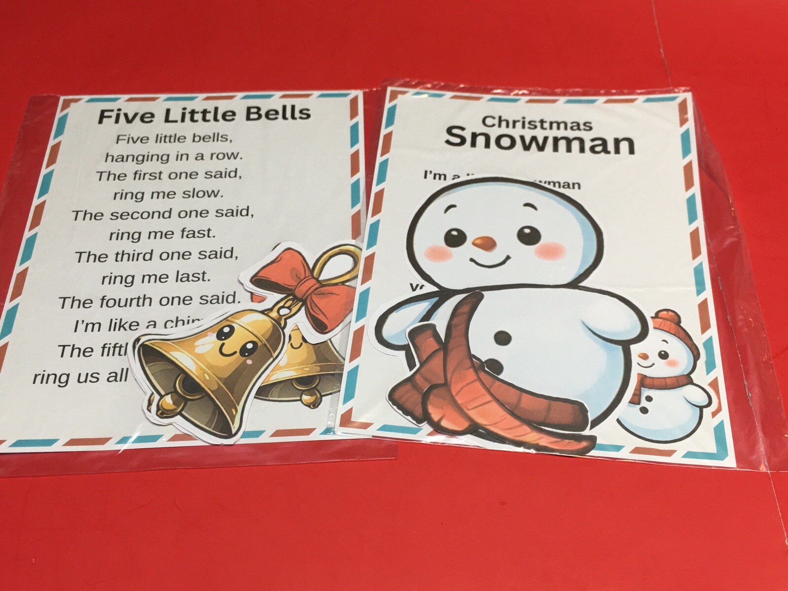 2 Sets – FLANNEL BOARD SET – LAMINATED – FLANNEL FELT STORY and PIECES #8