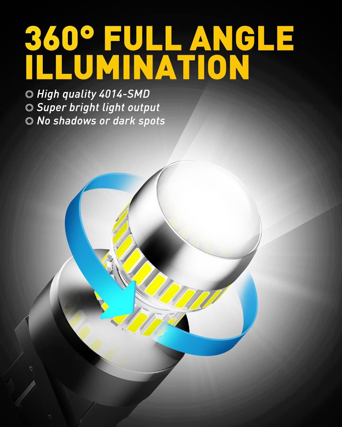 LED Bulb for Reverse Light,Super Bright,Tail Brake DRL Turn Signal Parking Light