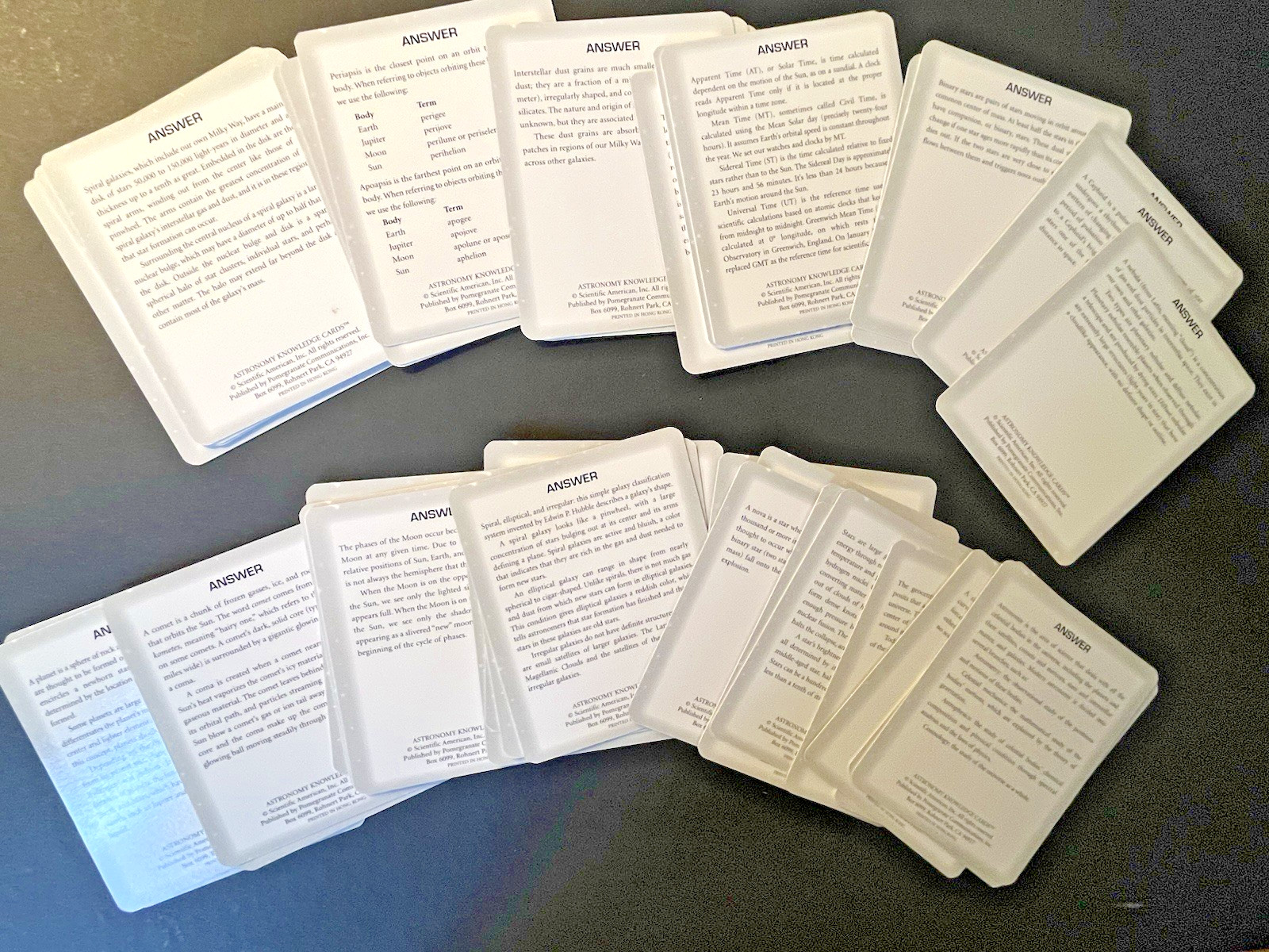 Astronomy Quiz Deck, Scientific American Knowledge Cards, 48 cards, 2003