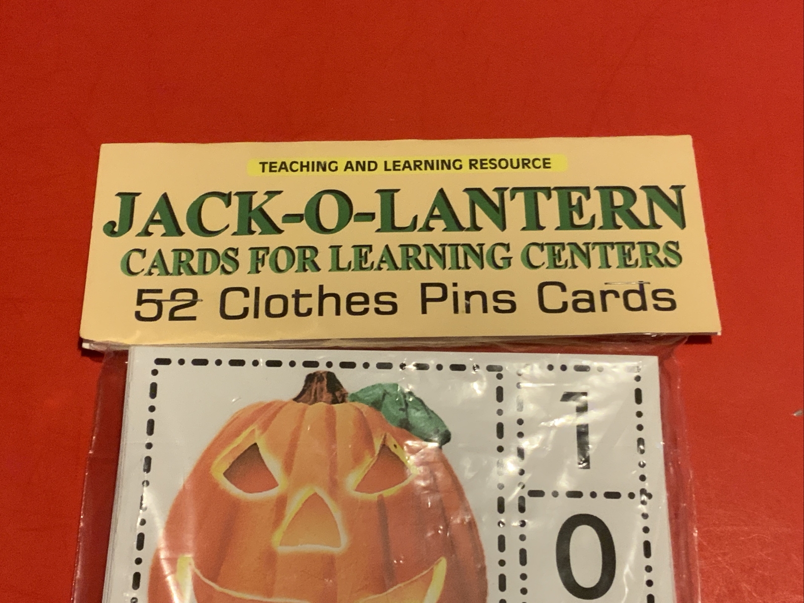 JACK-O-LANTERN – Addition – Cards for Learning Center 52 Cards Teaching supplies
