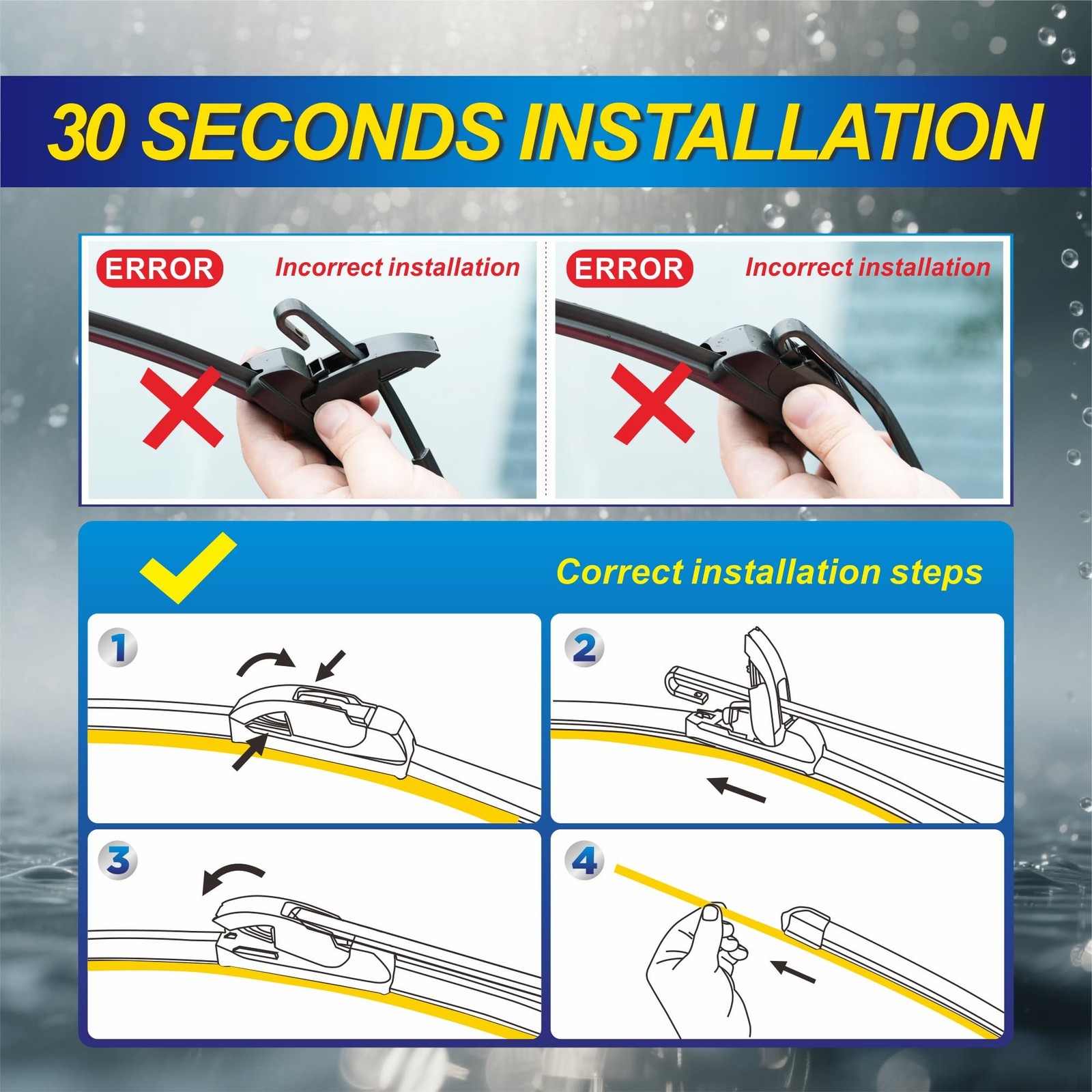 5 PLUS® Silicone Windshield Wipers Replacement for 2004 2005 2006 2007 2008