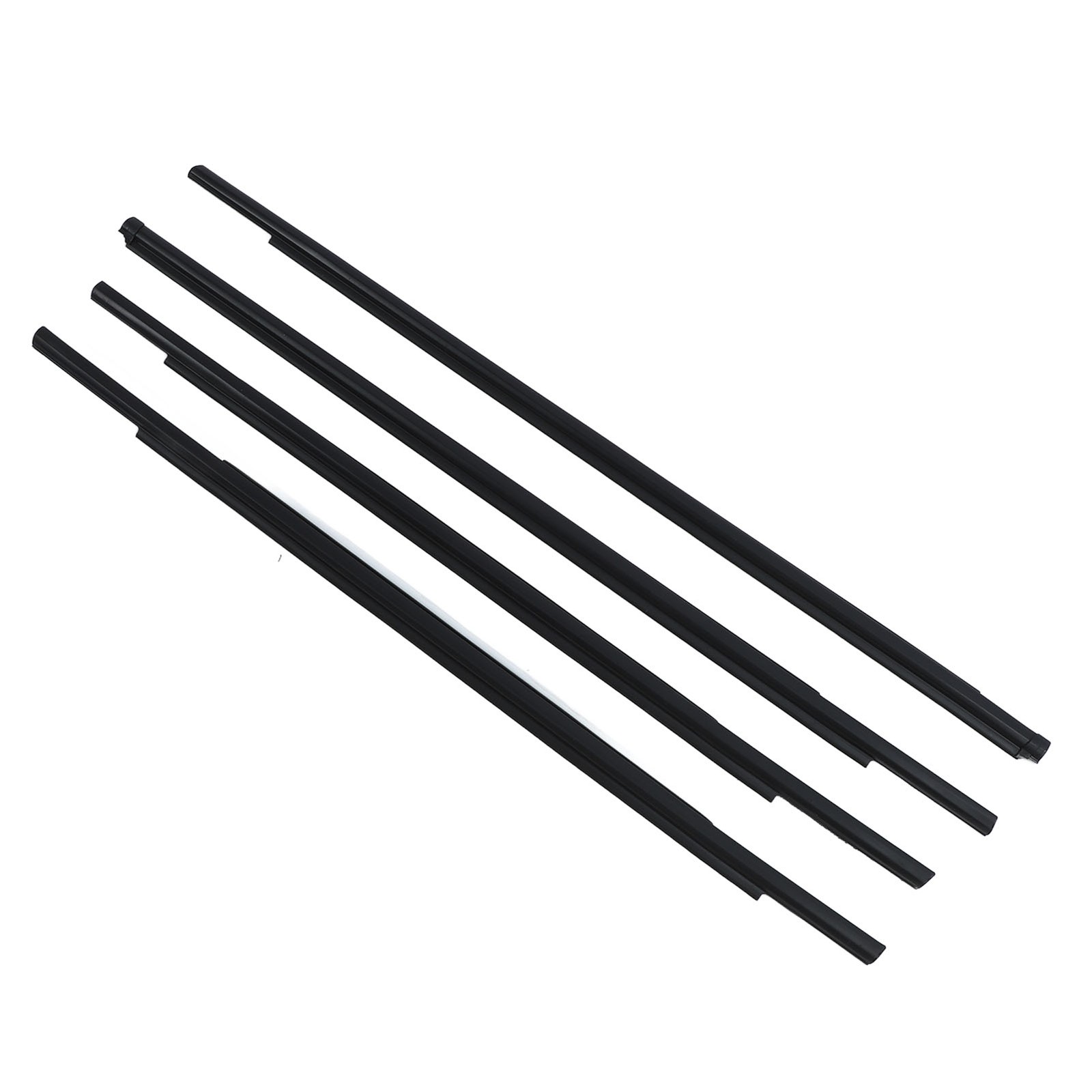4PCS Black Car Window Weatherstrip Seal Belt Strong Sealing For Outlander A MCKQ