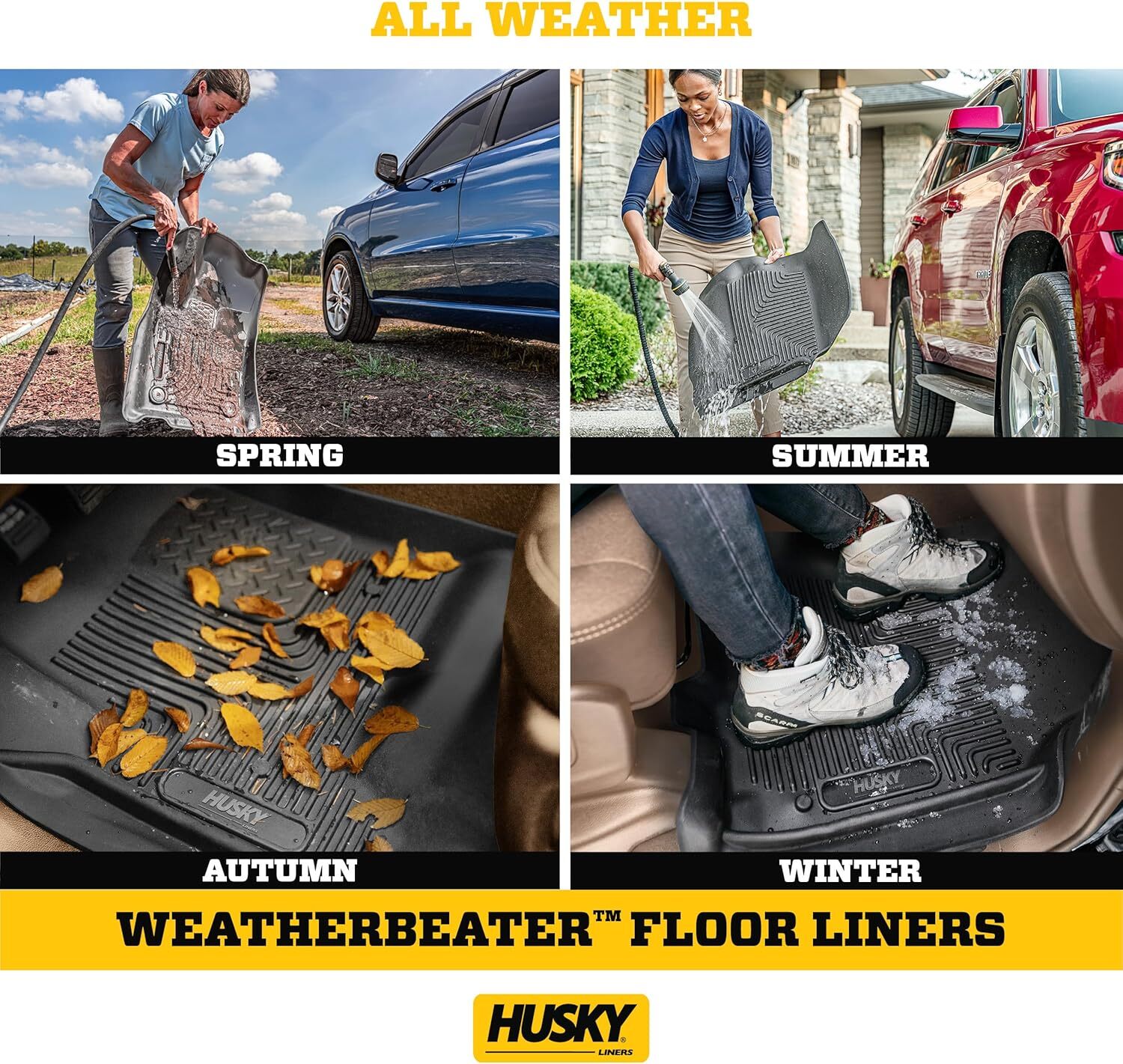 Husky Liners Weatherbeater Floor Mats | Fits 2019 – 2024 Chevrolet Silverado &