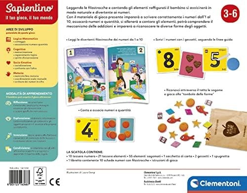 Clementoni 16368 Sapientino, Educational Game 4 Years to Learn Numbers, Language