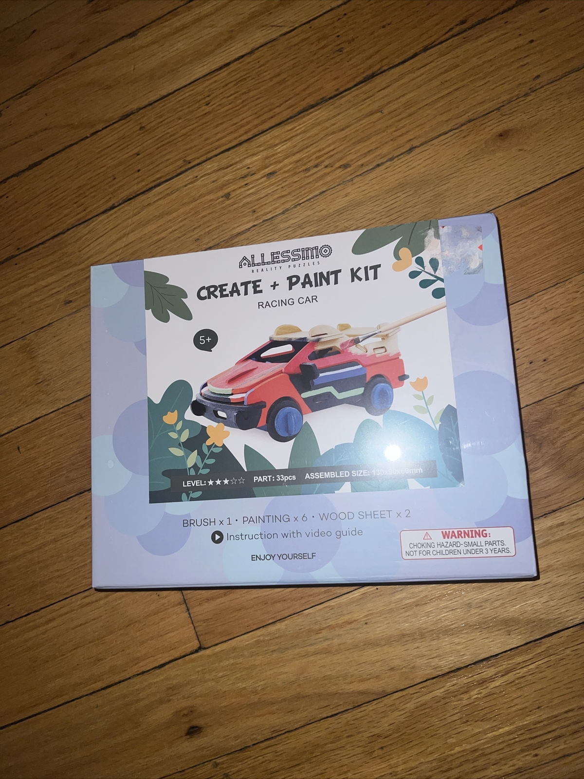 Allessimo Reality Puzzle Paint Kit, Racing Car NIB NEW SEALED
