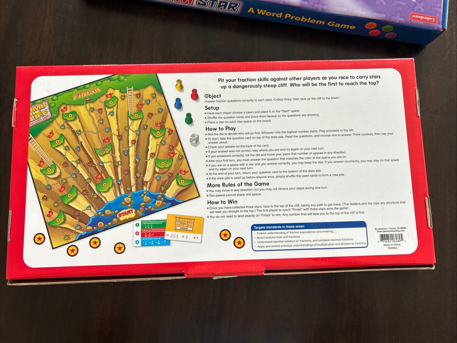 2 Lakeshore Fractions & Word Problems Math Board Games Grades 4 & 5 Centers EUC