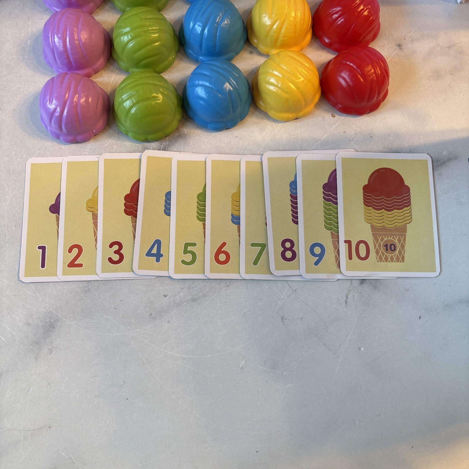 Lakeshore Learning Counting Cones Ice Cream Cones & Scoops – NOT COMPLETE