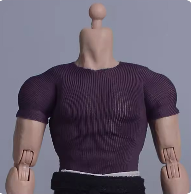 For 6”Muscle Romankey Model1/12 Male Soldier Clothes Close-fitting T-shirt