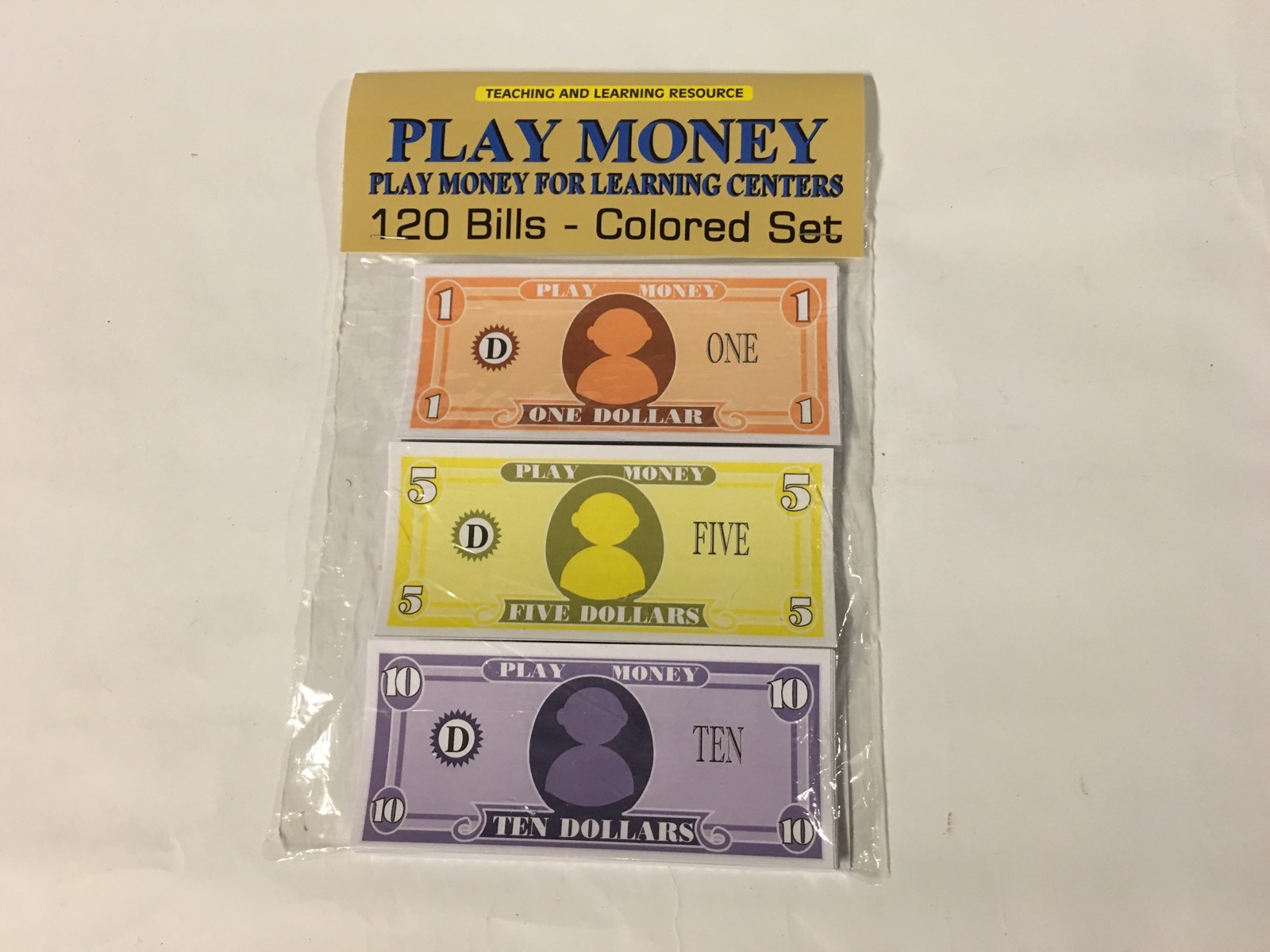 120 Bills – Play Pretend  Money  – Colored set