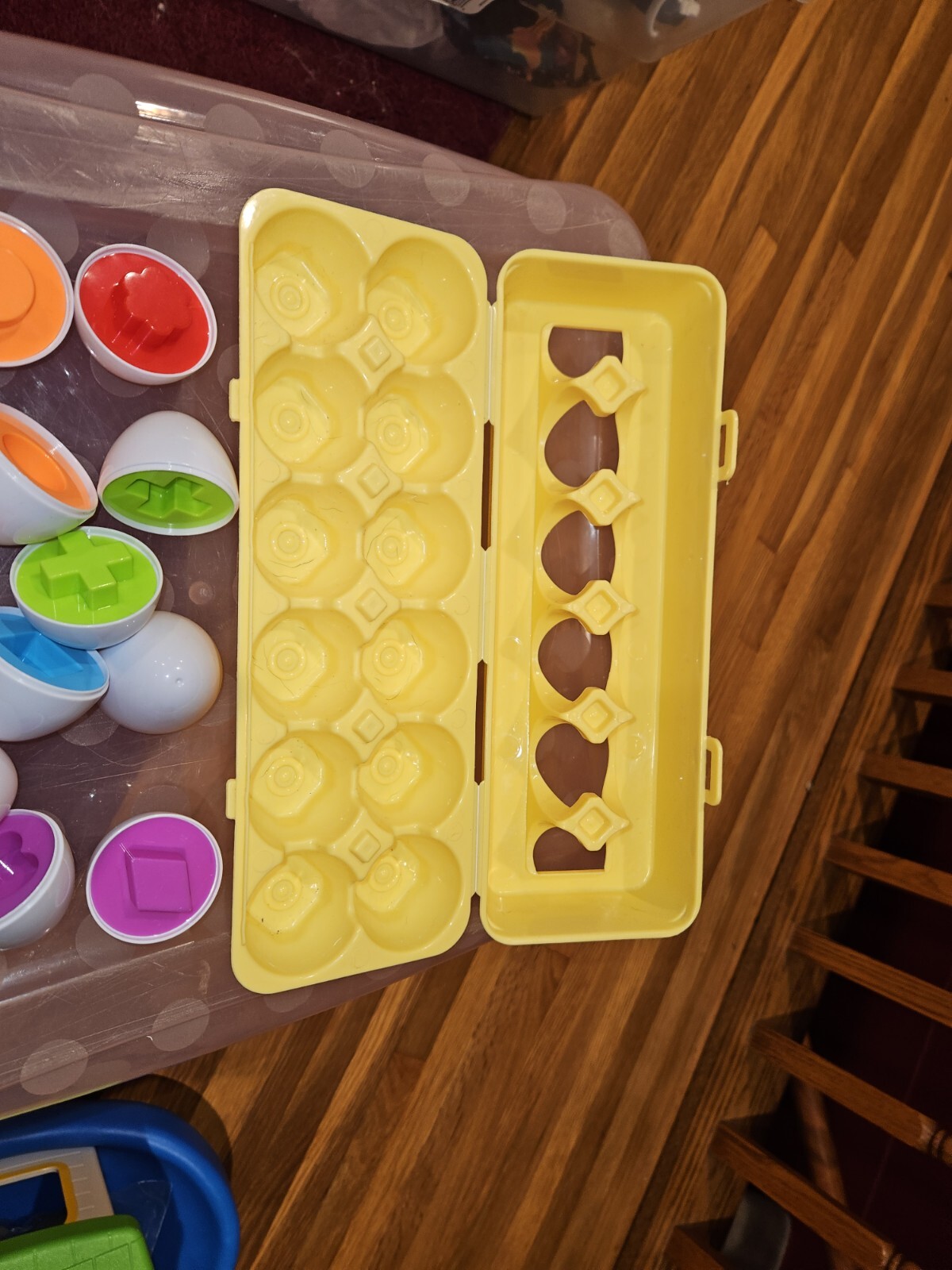 12 Match & Play Color Shape Recognition Sorting & Stacking Learning Eggs Toys