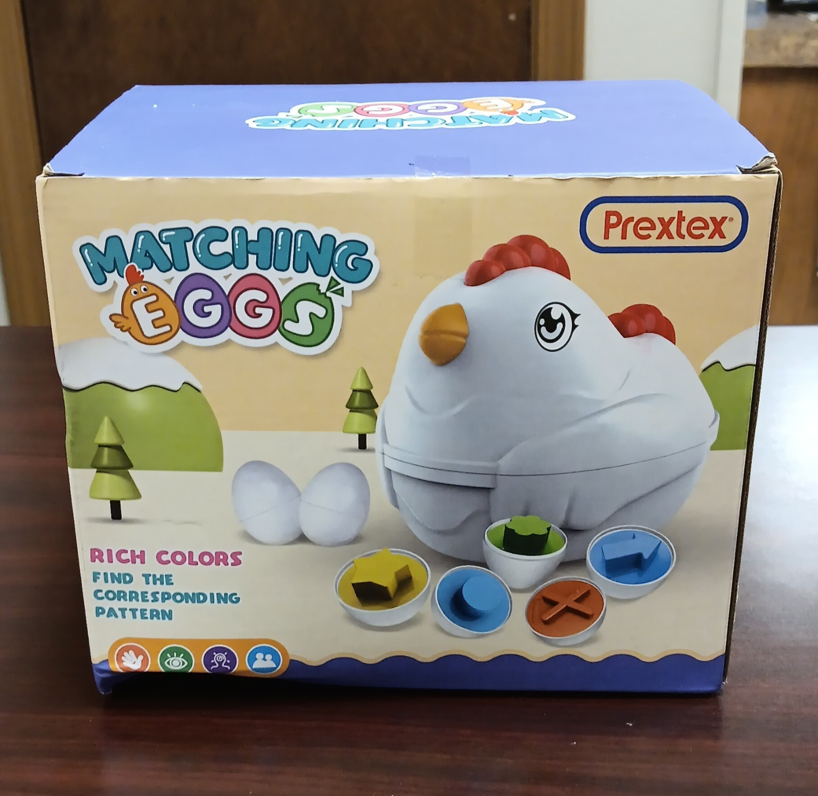 Prextex Matching Eggs Shapes & Colors Recognition Learning Toy Set Ages 3-5