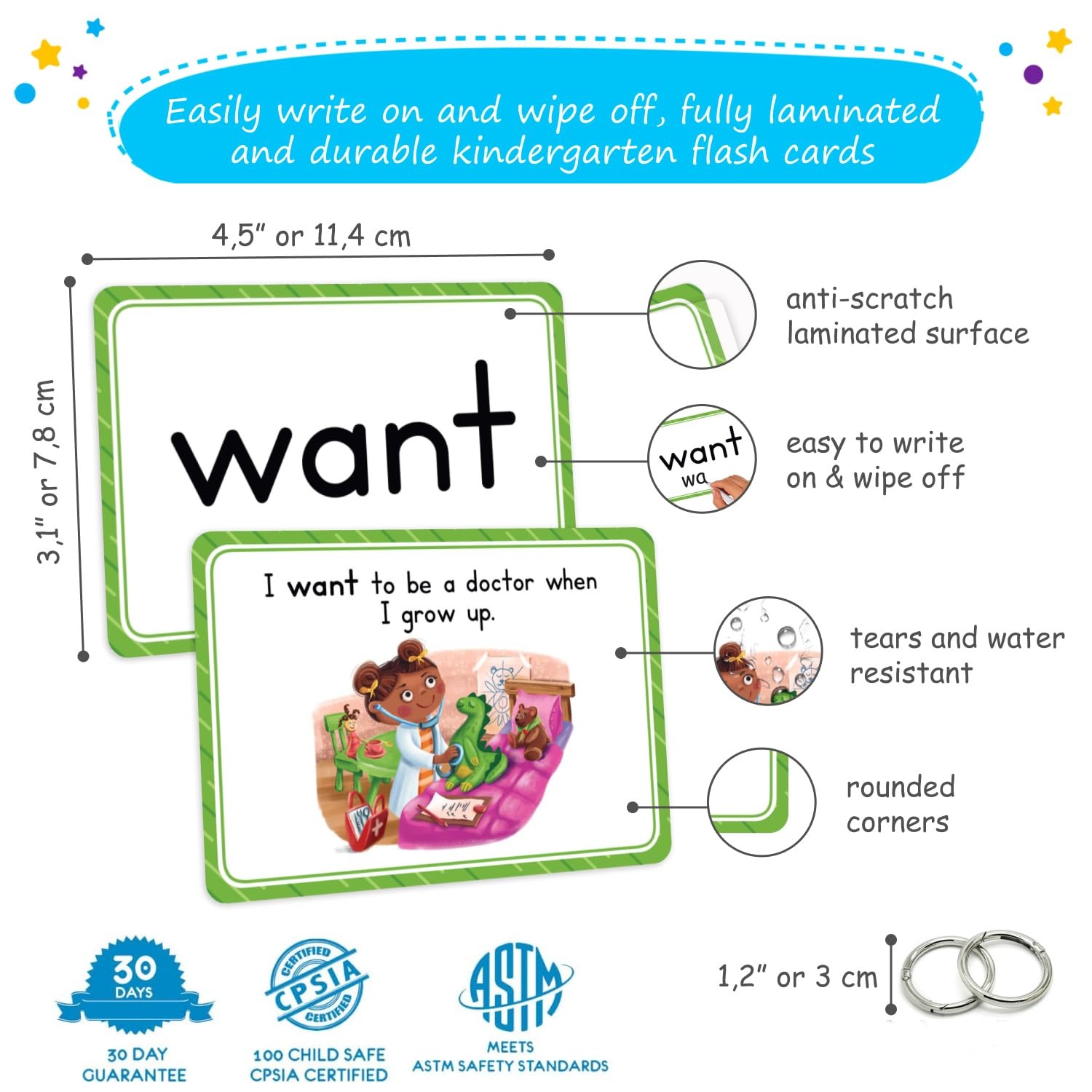 250 Sight Words Flash Cards for Kindergarten with Pictures, Dolch Sight Words…