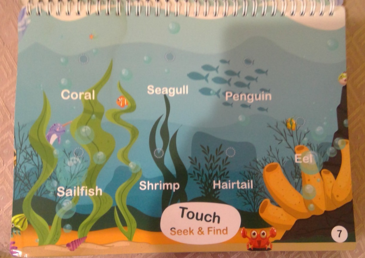 Dinosaur,Ocean world activity quiet book w/markers,eraser and activity pieces
