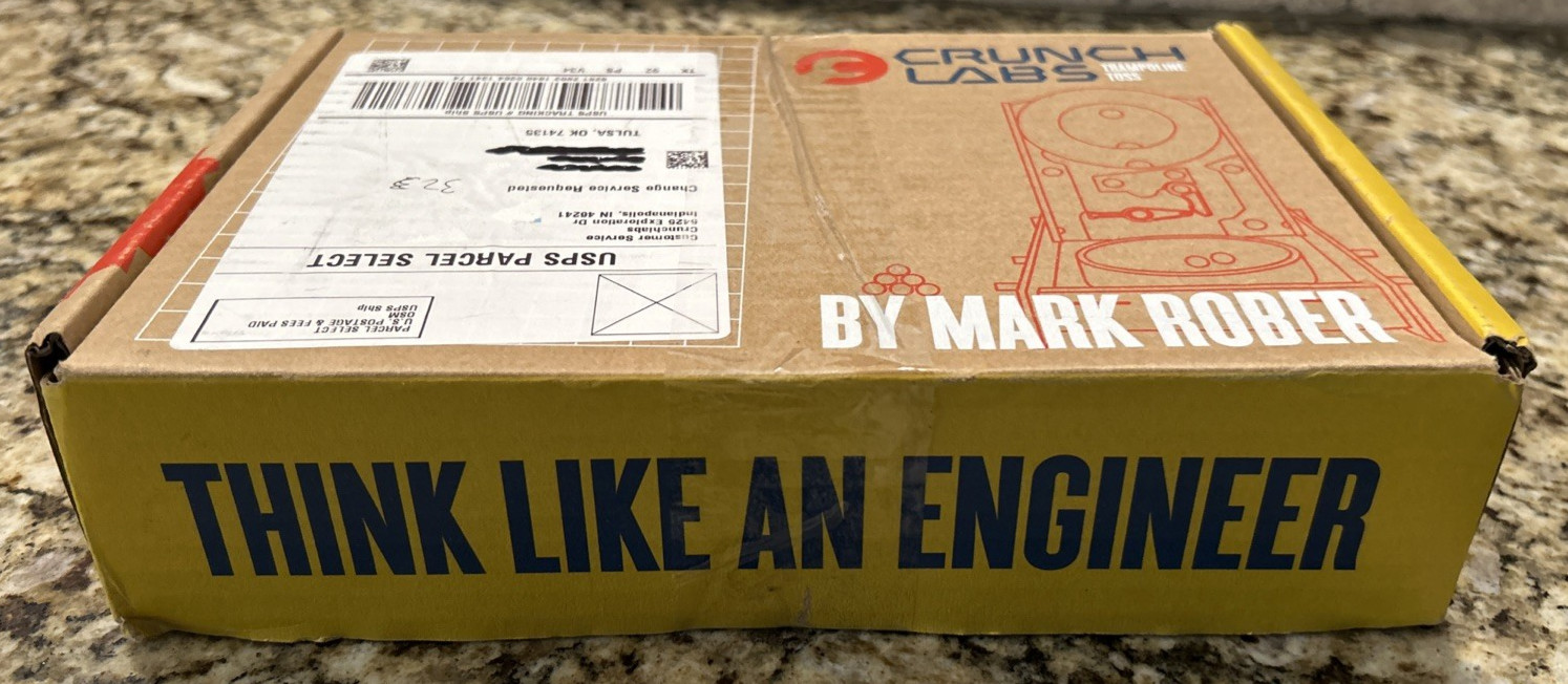 Crunch Labs Build Box Trampoline Toss by Mark Rober STEM New Build Test Solve Pl