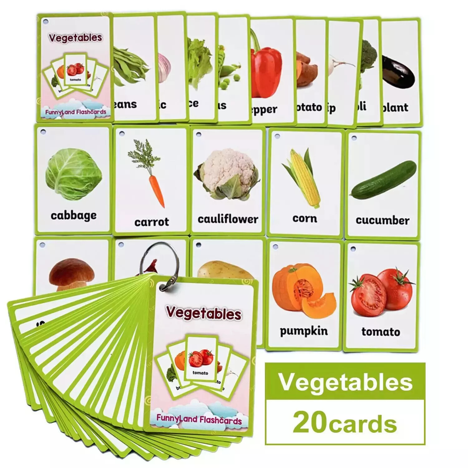 English Words Learning Flashcards for Kids 3-6 Years Reading Enlightenment Toys